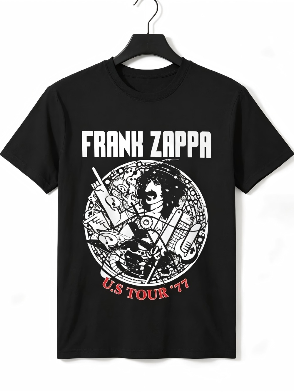 Frank Zappa Vintage 77 Tour T-Shirt Frank Zappa Womens Mens T-shirt Unisex
